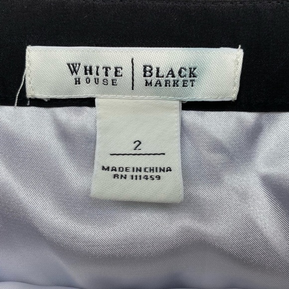 WHBM Black and White Silk Mod Geometric Print Mini Shift Dress Size 2 - Picture 8 of 11